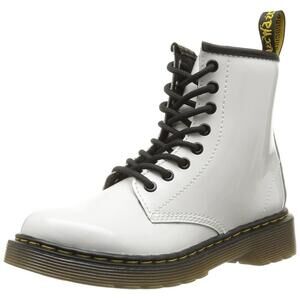 DR. MARTENS ZAVALA T LAMPER AIR WAIR WOMEN’S WHITE COMBAT BOOT SIZE US 9